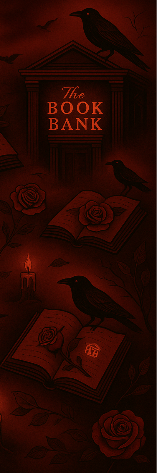 “The Raven & The Rose” Premium Bookmark – 350gsm Silk, Gloss-Laminated, Double-Sided