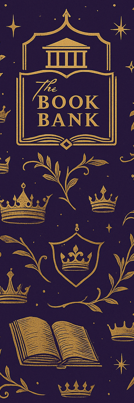 “The Royal Reader” Premium Bookmark – 350gsm Silk, Gloss-Laminated, Double-Sided